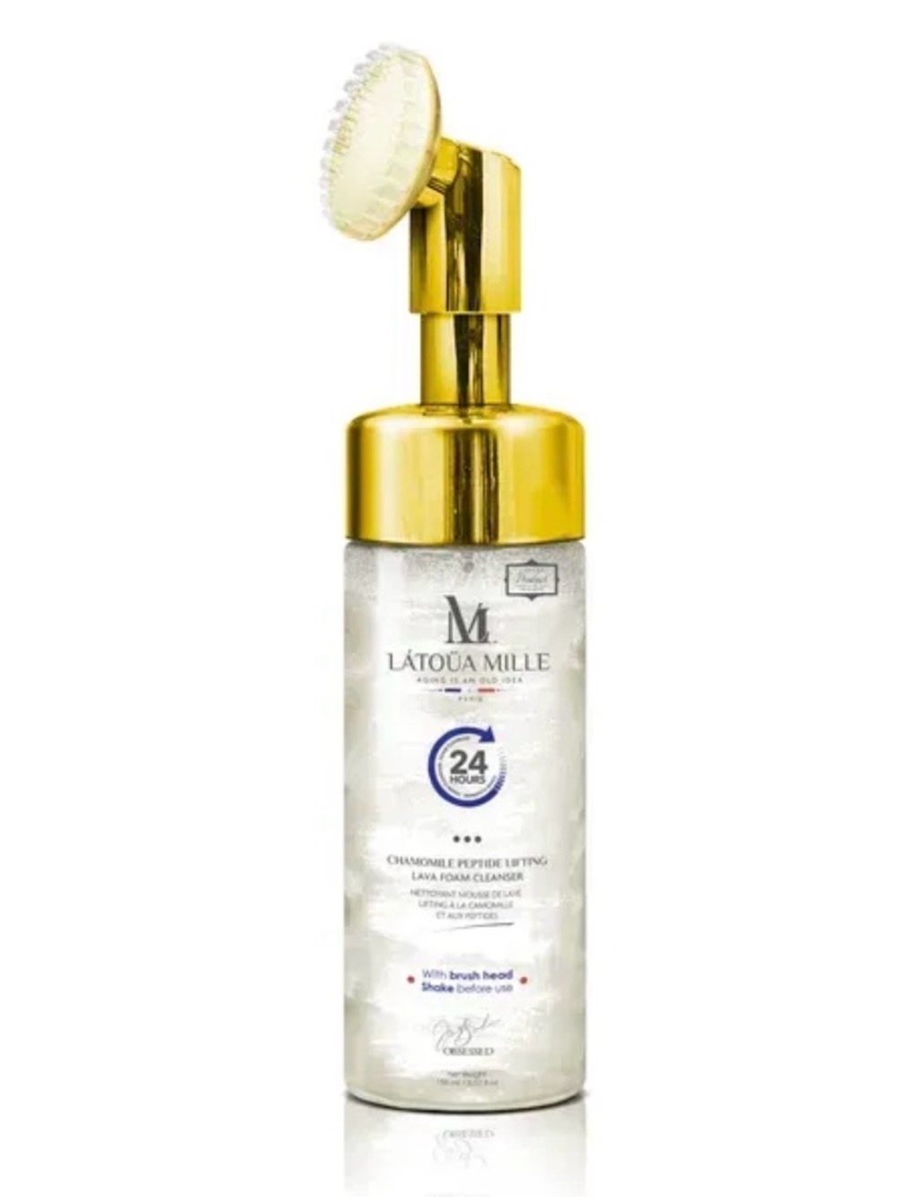 LATOUA MILLE Chamomile Peptide Lifting Foam Cleanser W/BrushHead ~ Retail $180